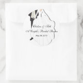 Couple-Brautparty Runder Aufkleber (Tasche)