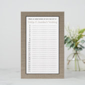 Couple Bridal Polterabend Games - Burlap (Stehend Vorderseite)