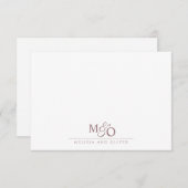 Couple Brown Mocha Ampersand Monogram Mitteilungskarte (Vorne/Hinten)