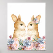 Couple Bunny Blume Holz Kinderzimmer Dekoration (Vorne)