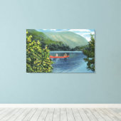 Couple Canoeing auf dem See Leinwanddruck (Insitu (Holzboden))