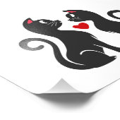 Couple Cat fall in Liebe - Wählen Sie die Hintergr Fotodruck (Ecke)