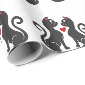 Couple Cat fall in Liebe - Wählen Sie die Hintergr Geschenkpapier (Rolleneckpunkt)