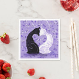 Couple Cat Napkins Serviette