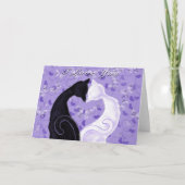Couple Cat Romantische Liebe Valentinstag Karte (Vorderseite)