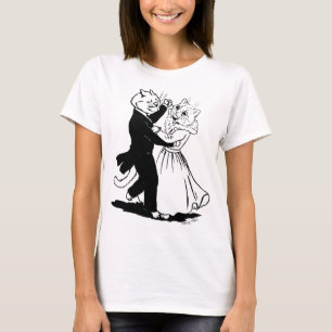 Couple Cats Tancing, Louis Wain T-Shirt