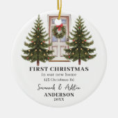 Couple Christmas Keepake First Christmas Keramik Ornament (Vorne)