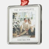 Couple Christmas Photo Keepsake Ornament Aus Metall (Links)