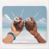 Couple Coconut Mouse Pads Mousepad (Vorne)