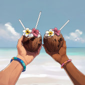 Couple Coconut Mouse Pads Mousepad