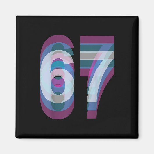 Couple Costume 67 Six Seven Meme Funny  Magnet (Vorne)