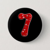 Couple Costume Duo 67 Meme Six Seven Number 7 Vale Button (Vorderseite)