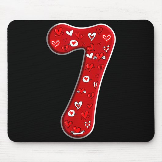 Couple Costume Duo 67 Meme Six Seven Number 7 Vale Mousepad (Vorne)