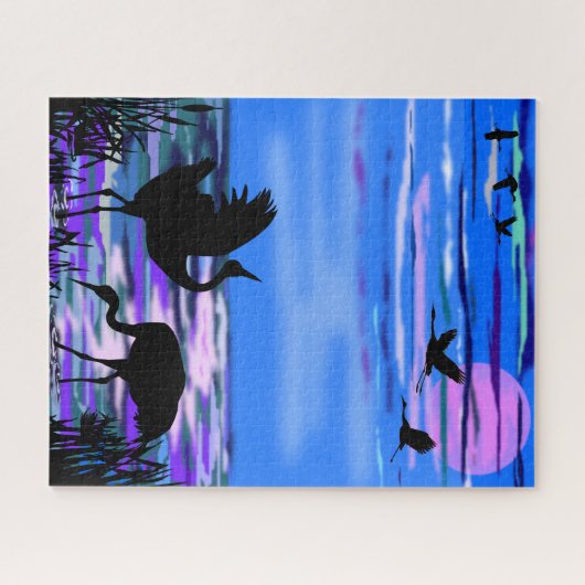 Couple Crane Puzzle (Horizontal)