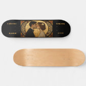 Couple Customize Art Deco Skateboard (Horizontal)