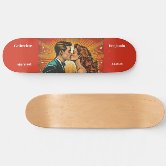 Couple Customize Comic Superhero Skateboard (Horizontal)
