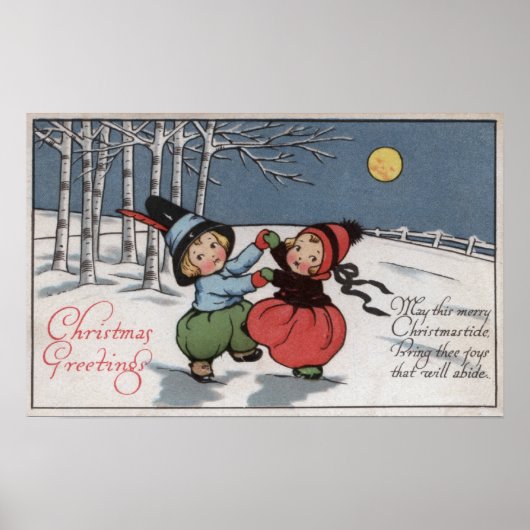 Couple Dancing im Mondlicht Poster (Vorne)