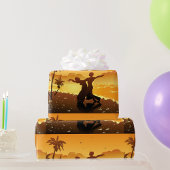 Couple Dancing on Beach Wrapping Paper Geschenkpapier