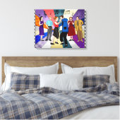 Couple Dancing | Retro Nostalgic der 50er Jahre Leinwanddruck (Insitu (Schlafzimmer))