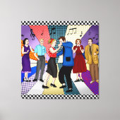 Couple Dancing | Retro Nostalgic der 50er Jahre Leinwanddruck (Vorderseite)