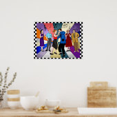 Couple Dancing | Retro Nostalgic der 50er Jahre Poster (Küche)