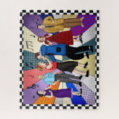 Couple Dancing | Retro Nostalgic der 50er Jahre Puzzle (Vertikal)