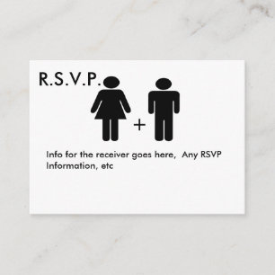 Couple Diagramm Funny RSVP Karte