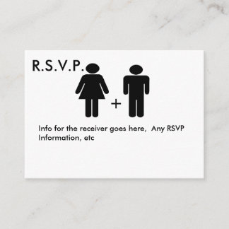 Couple Diagramm Funny RSVP Karte