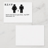 Couple Diagramm Funny RSVP Karte (Vorne/Hinten)
