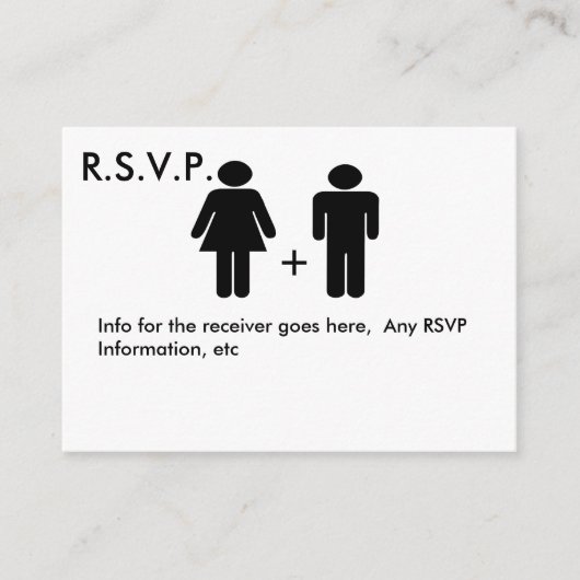 Couple Diagramm Funny RSVP Karte (Vorderseite)