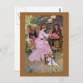 Couple Dining Al Fresco Postkarte (Vorne/Hinten)