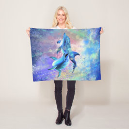 Couple Dolphin Baby Fleece Blanket