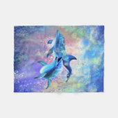 Couple Dolphin Baby Fleece Blanket (Vorderseite (Horizontal))