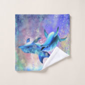 Couple Dolphin Badetuch Set Happy Delphine (Waschlappen)
