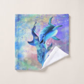 Couple Dolphin Badetücher Badhandtuch Set (Waschlappen)