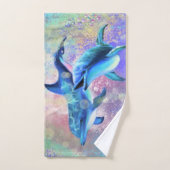 Couple Dolphin Badetücher Badhandtuch Set (Handtuch)