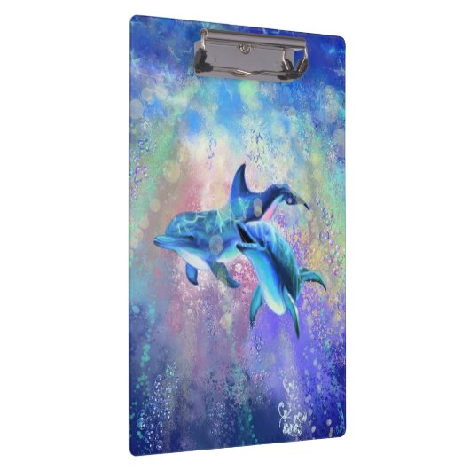 Couple Dolphin Clipboard Klemmbrett (Rechts)