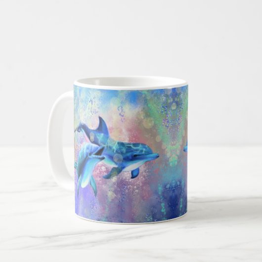 Couple Dolphin Coffee Tasse (Vorderseite Links)