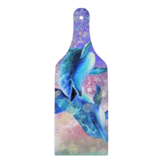 Couple Dolphin Cutting Board Schneidebrett (Vorderseite)