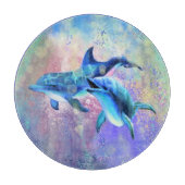 Couple Dolphin Cutting Board Schneidebrett (Vorderseite)