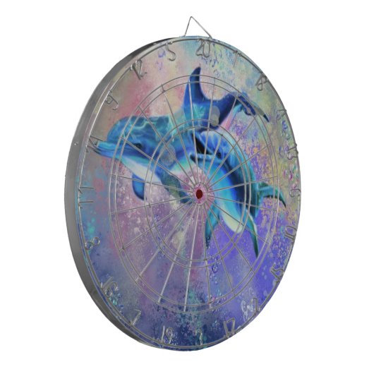 Couple Dolphin Dart Board Dartscheibe (Vorderseite Links)
