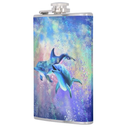 Couple Dolphin Flask Flachmann (Links)