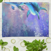 Couple Dolphin Küchentuch (Gefaltet)