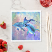 Couple Dolphin Napkins Serviette (Beispiel)