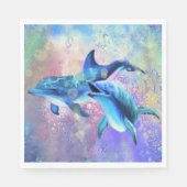 Couple Dolphin Napkins Serviette (Vorderseite)