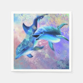 Couple Dolphin Napkins Serviette (Vorderseite)