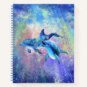 Couple-Dolphin-Notebook Notizblock (Vorderseite)