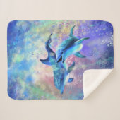 Couple Dolphin Sherpa Blanket Sherpadecke (Vorderseite (Horizontal))