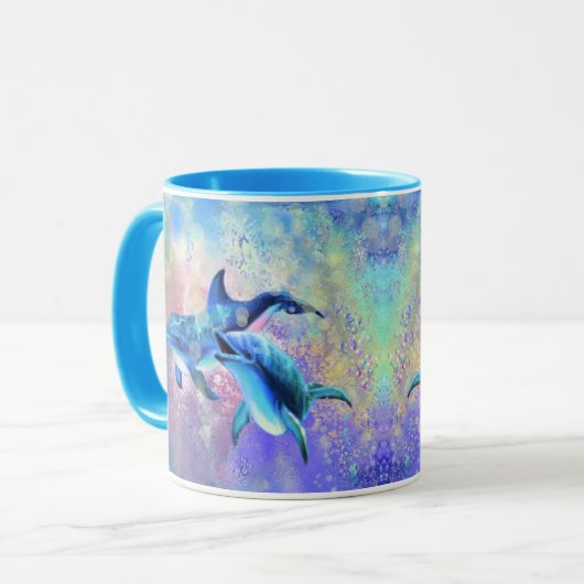 Couple Dolphin Tasse (Vorderseite Links)