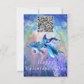 Couple Dolphin Valentine's Day Card Ihr QR Code Karte (Rückseite)
